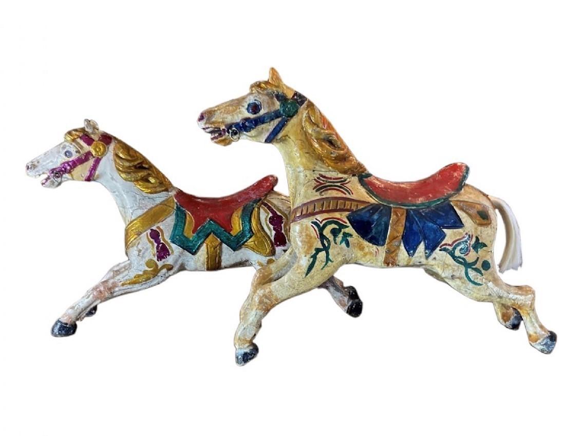Two Antique Carved Horses From 19th Century Childrens' Carousel (1 of 11)