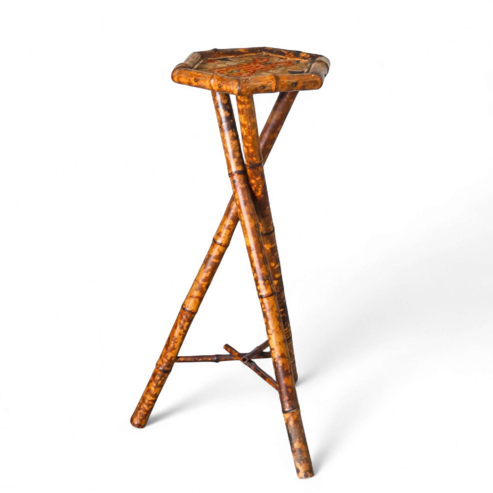 19th Century Victorian Tiger Bamboo Stand or Tall Table (1 of 8) 19th Century Victorian Tiger Bamboo Stand or Tall Table (1 of 8)