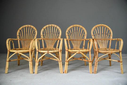 4 Retro Bamboo Dining Chairs (1 of 11) 4 Retro Bamboo Dining Chairs (1 of 11)