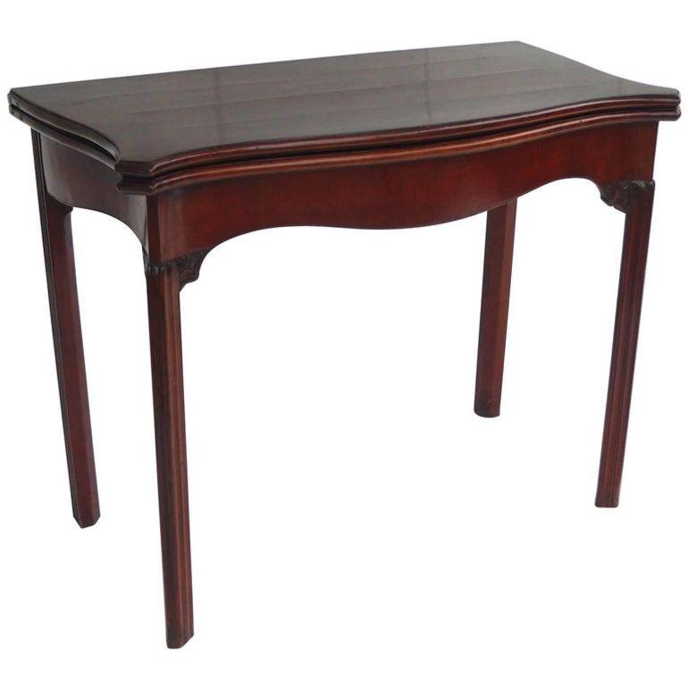 George III Mahogany Serpentine Card Table (1 of 7)