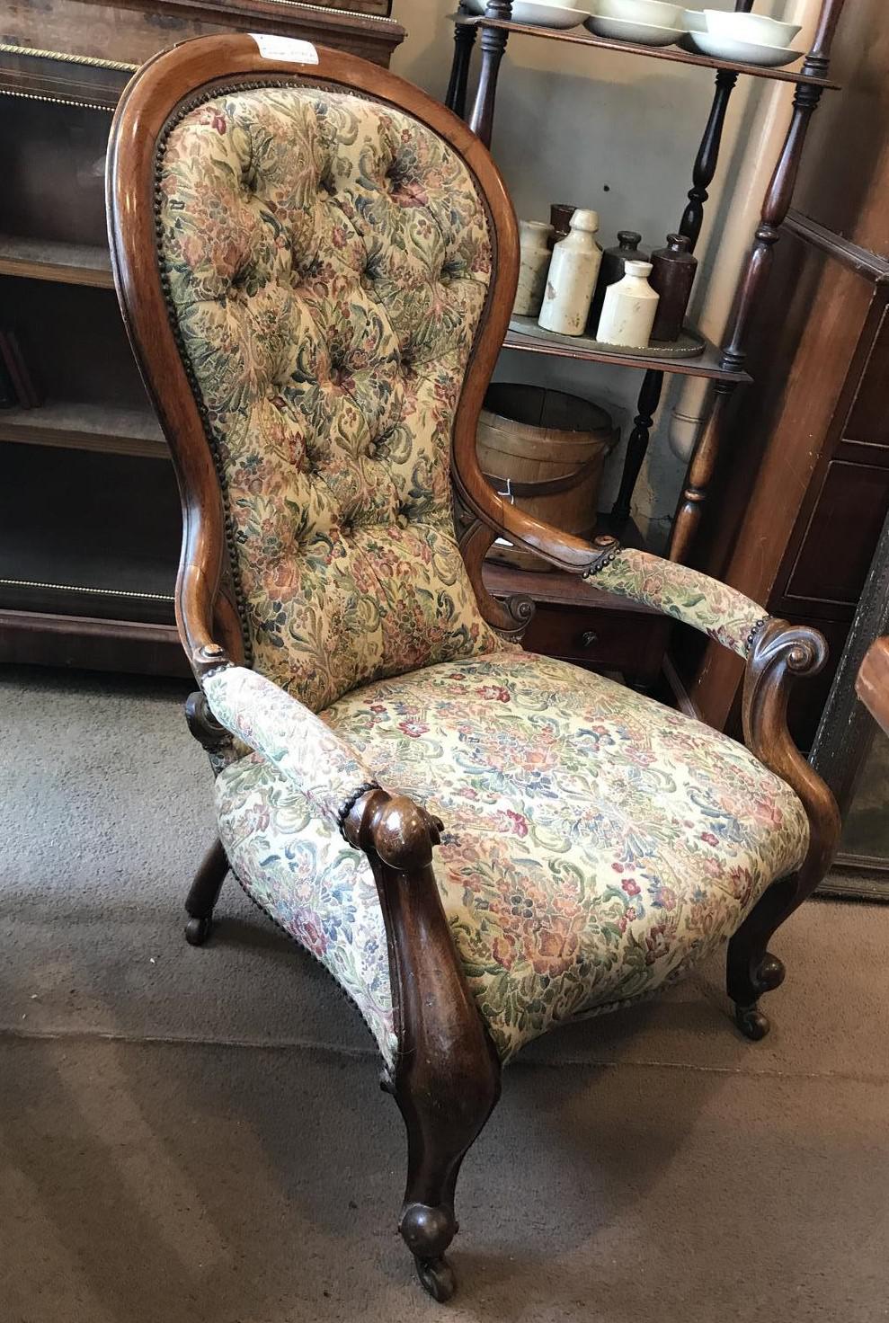 Nice Example of a Victorian Open Armchair (1 of 1)