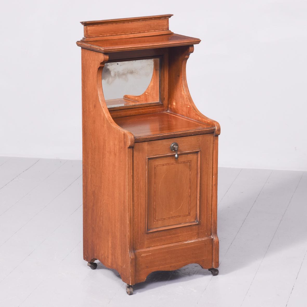 Quality Sheraton Style Inlaid Mahogany Edwardian Coal Depot (1 of 8)