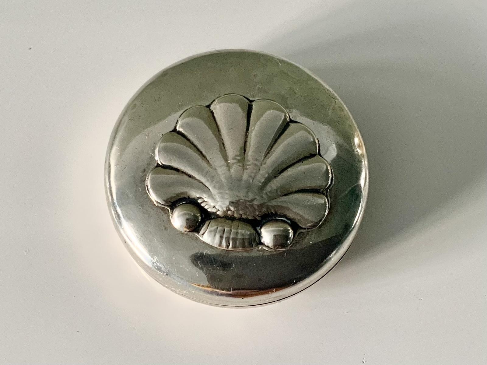 Danish Silver Pill Box (1 of 3)