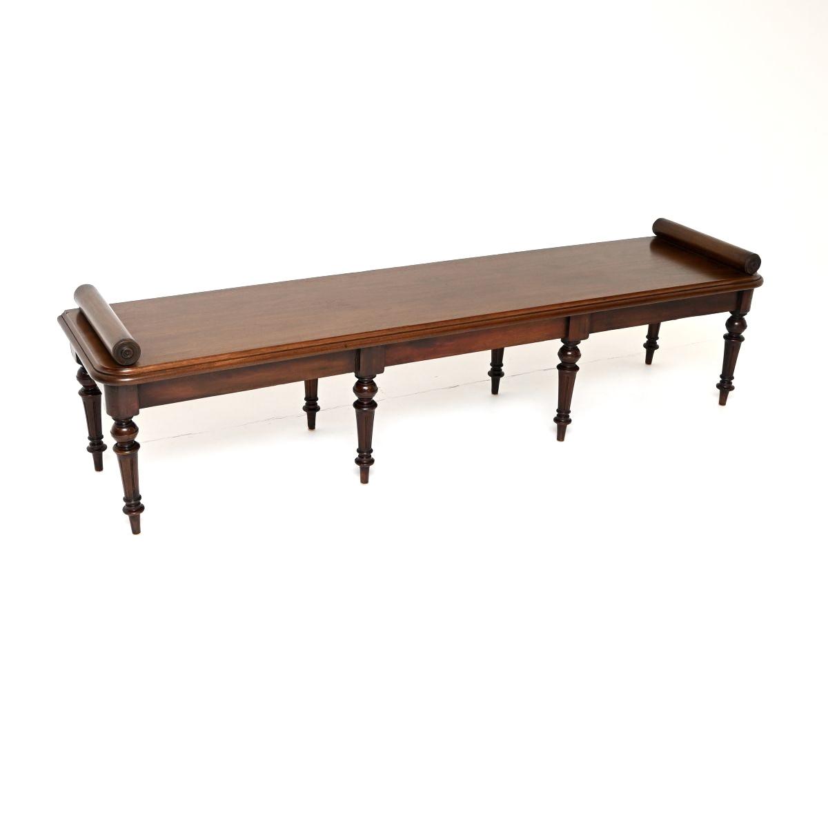 Large Antique Victorian Mahogany Bench / Stool (1 of 10) Large Antique Victorian Mahogany Bench / Stool (1 of 10)