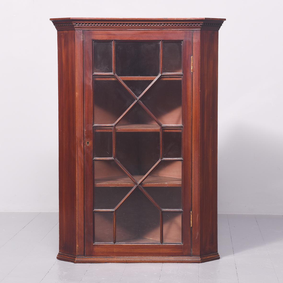 George III Astragal-glazed Mahogany Hanging Corner Cabinet (1 of 7)