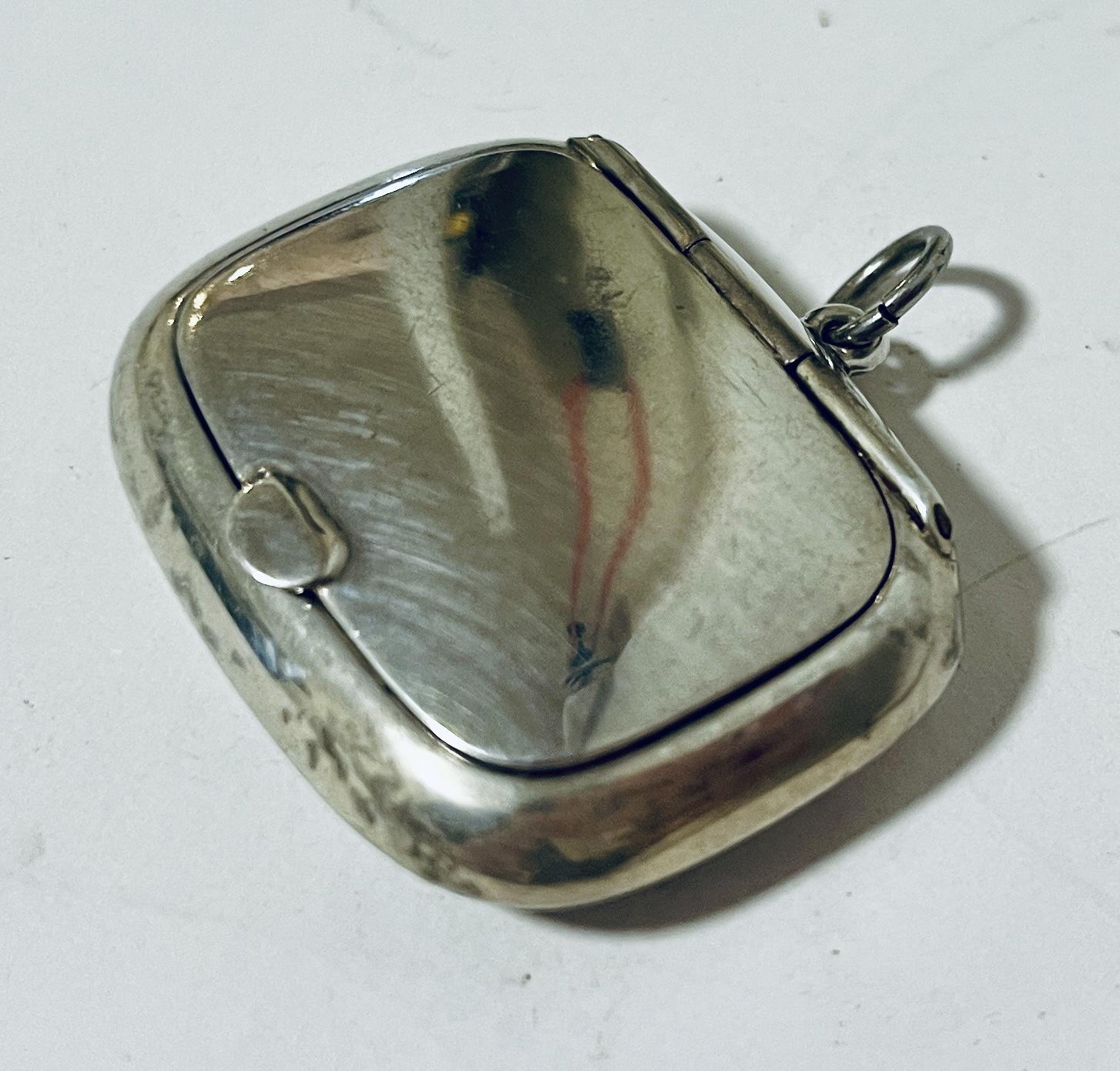 Antique Silver Chatelaine Box with Mirror (1 of 8) Antique Silver Chatelaine Box with Mirror (1 of 8)