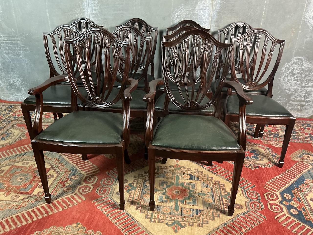 Set of 10 Hepplewhite Revival Chairs (1 of 9) Set of 10 Hepplewhite Revival Chairs (1 of 9)