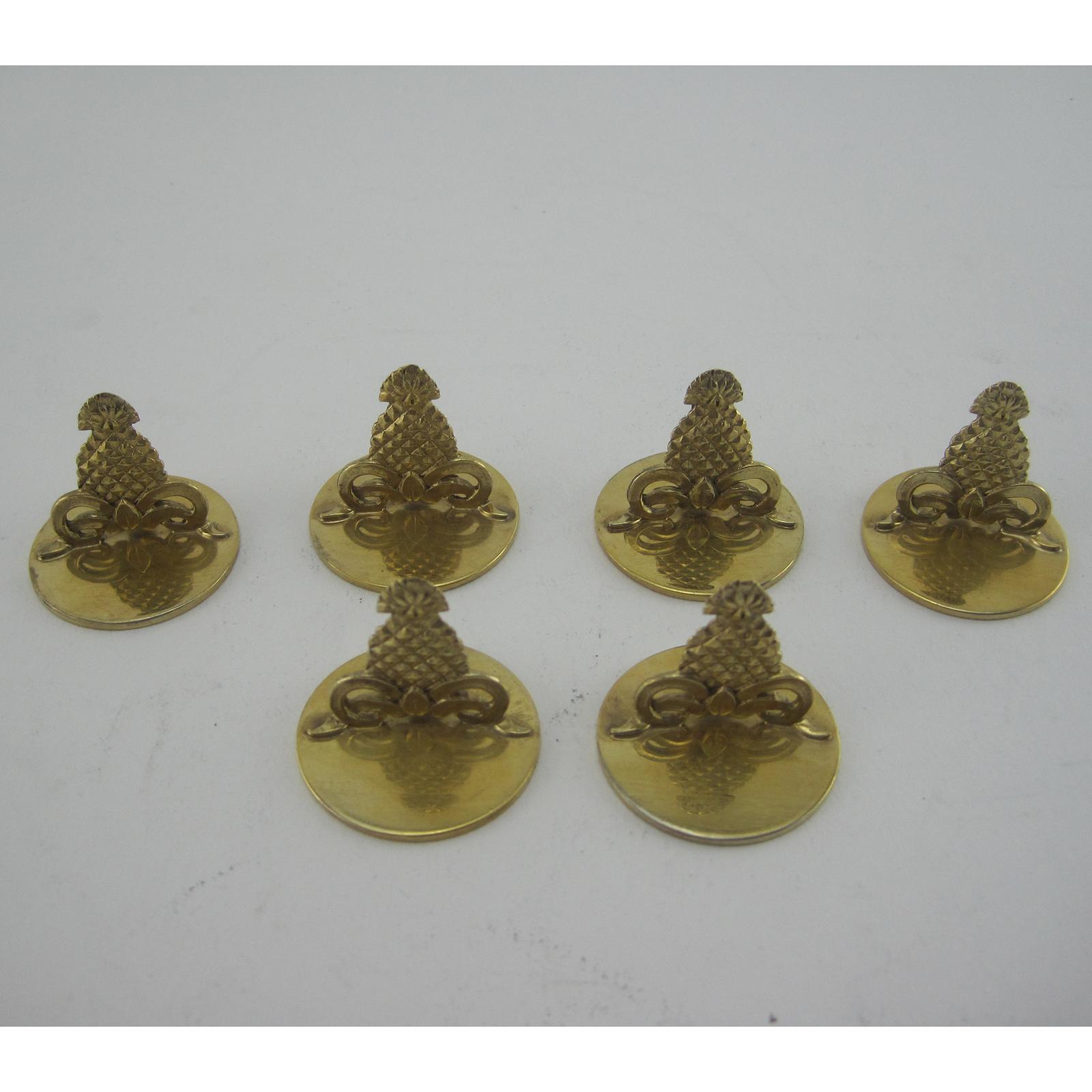 Set of Six Tiffany & Co Gilt Sterling Silver Menu Holders (1 of 6)