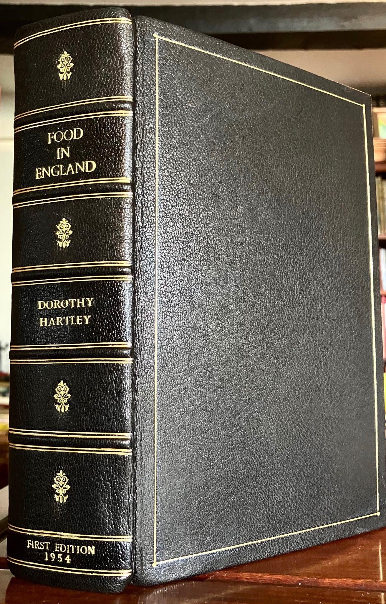 1954 Food in England 1st Ed Food History by Dorothy Hartley Leather Bound + Case (1 of 5)