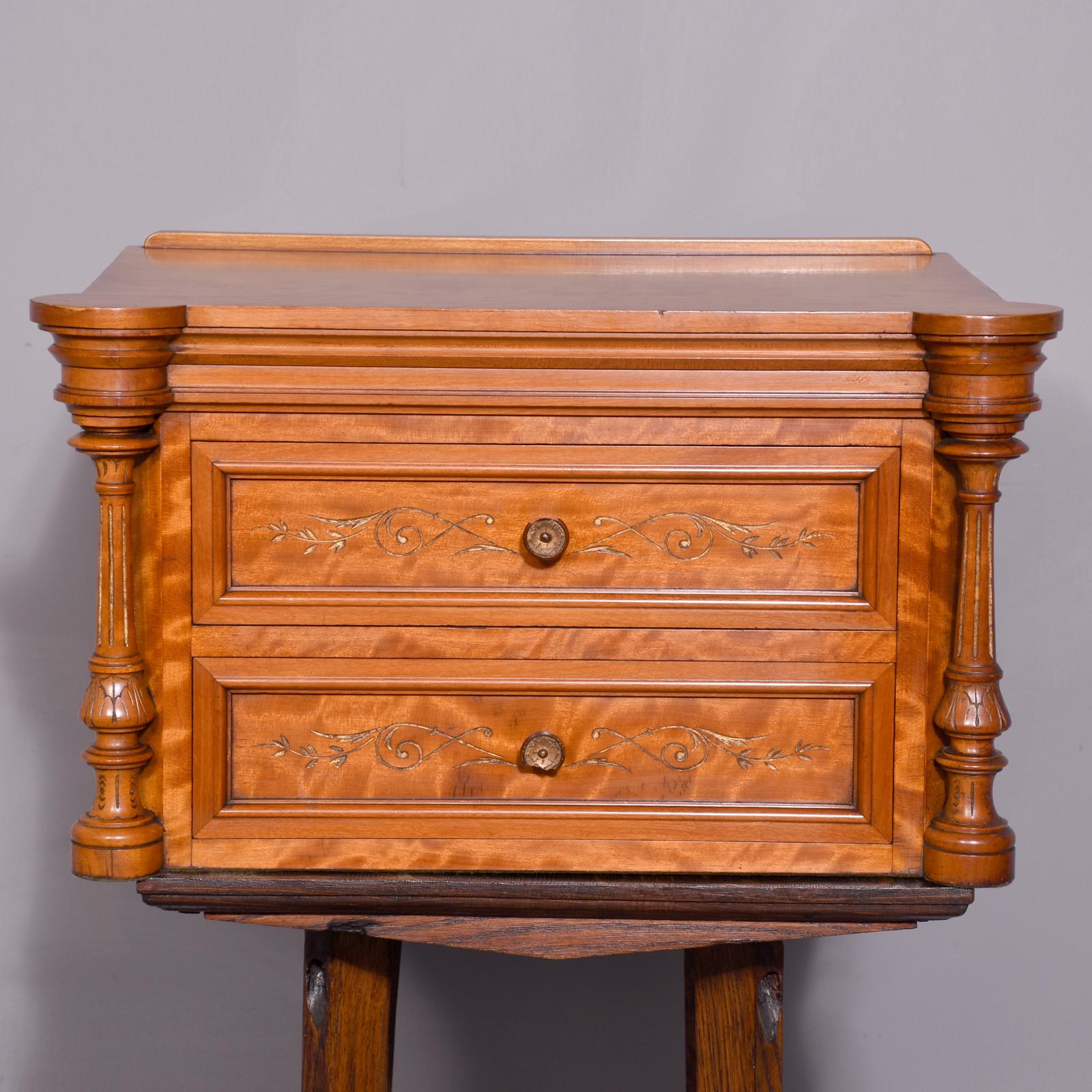 Victorian Satinwood Jewellery Drawers (1 of 9)