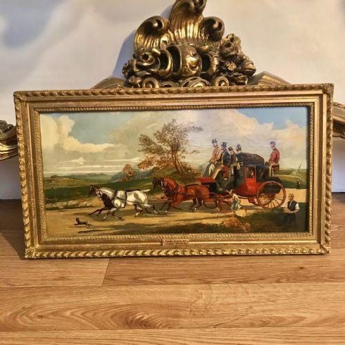 Royal Mail Coach and Horses Oil Painting Signed by Samuel Henry Alken York to London (1 of 12) Royal Mail Coach and Horses Oil Painting Signed by Samuel Henry Alken York to London (1 of 12)