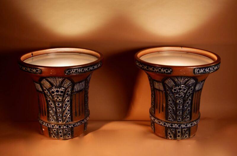 A Pair of Very Impressive Art Deco Large Pottery “Gres” Illuminated Tables (1 of 7)