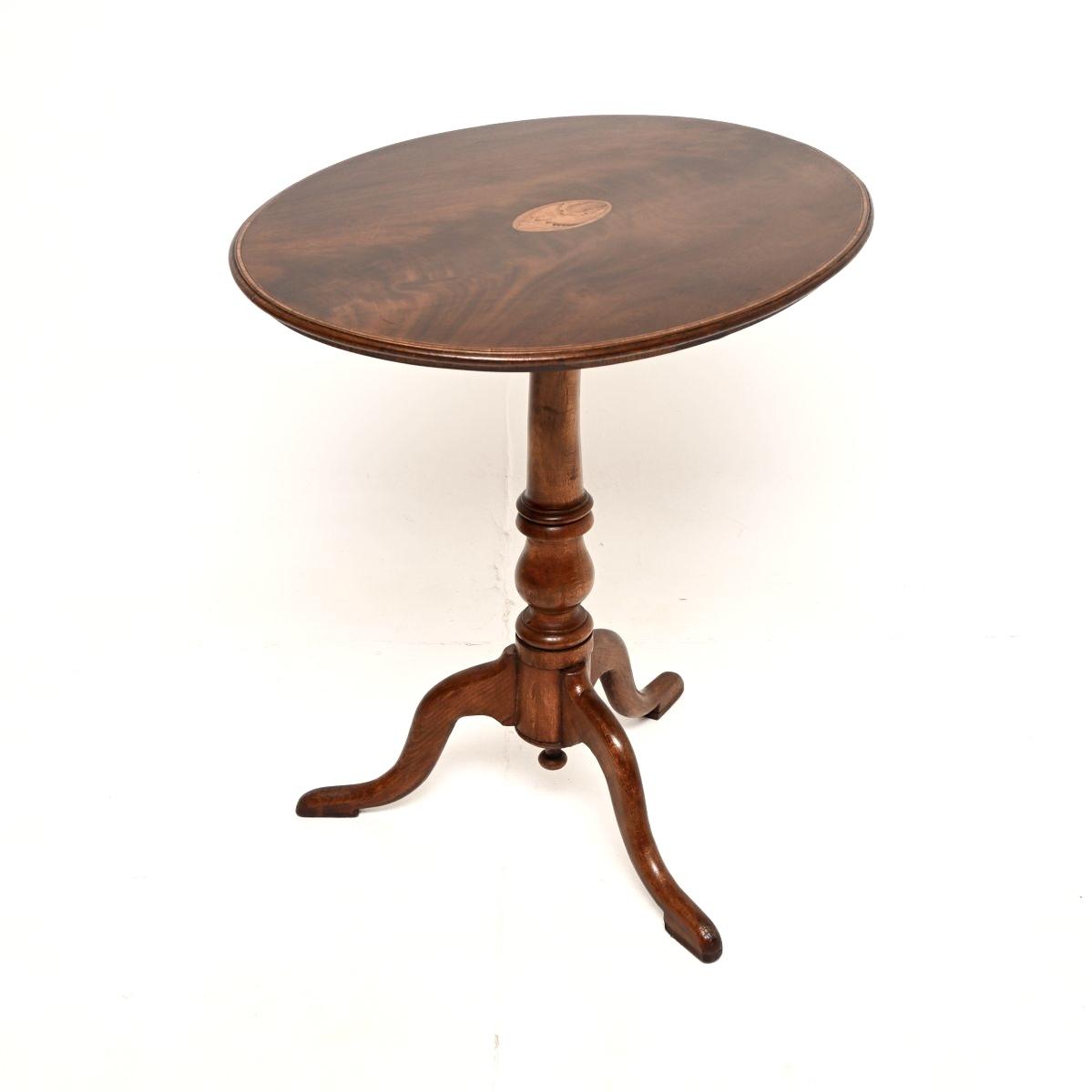 Antique Georgian Period Inlaid Mahogany Occasional Table (1 of 9) Antique Georgian Period Inlaid Mahogany Occasional Table (1 of 9)