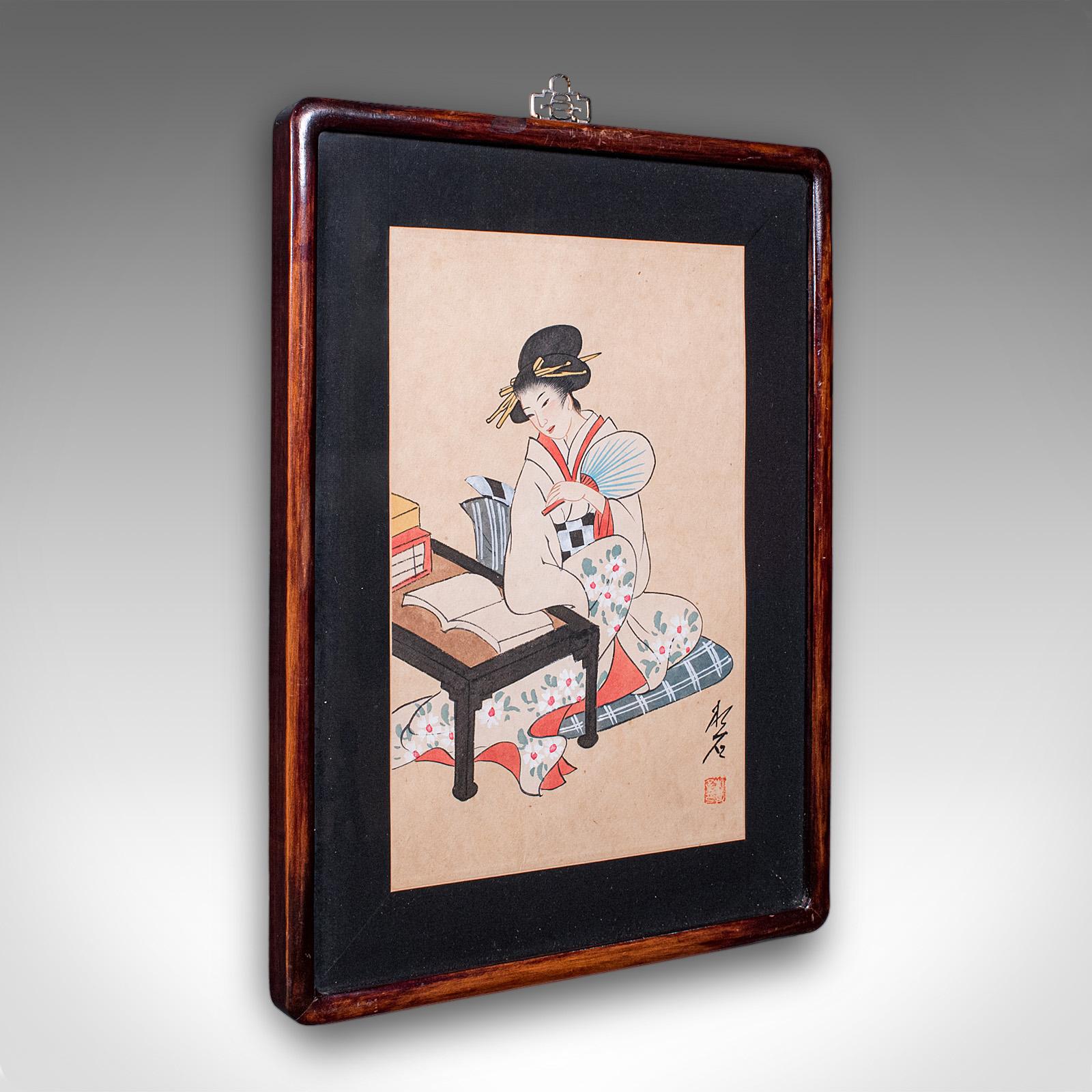 Antique Figural Woodblock Print, Japanese Art, Meiji, After Shoun, Edwardian (1 of 9) Antique Figural Woodblock Print, Japanese Art, Meiji, After Shoun, Edwardian (1 of 9)