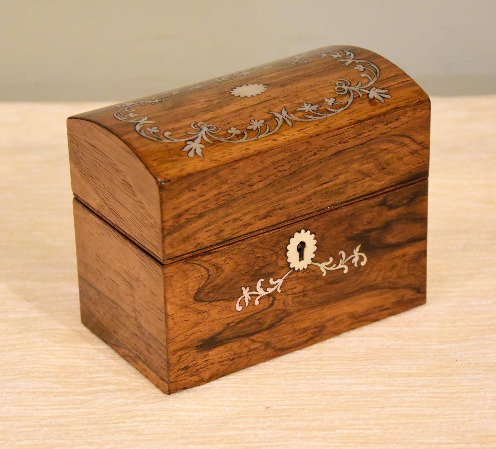 Early Victorian Rosewood Perfume Box (1 of 7)