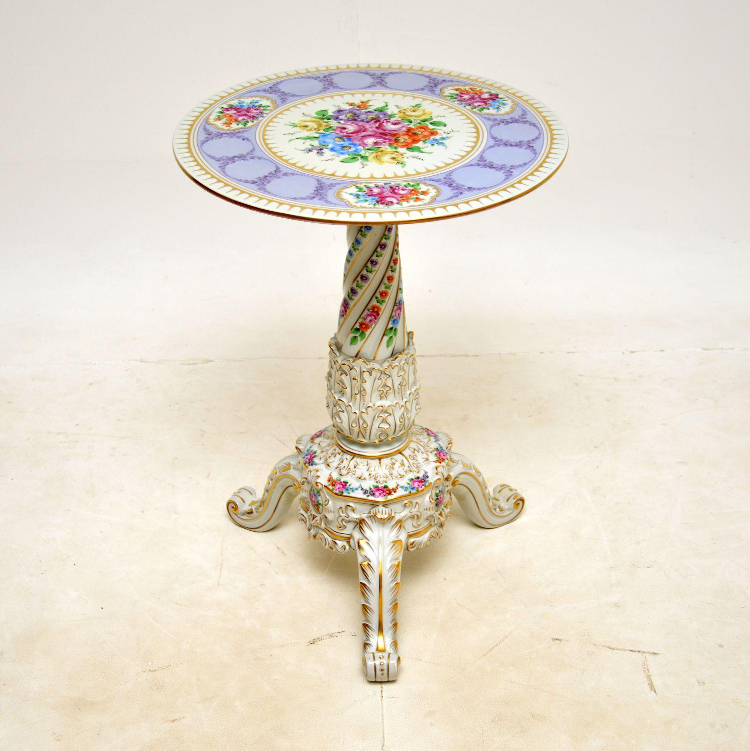 Antique Dresden Style Porcelain Side Table (1 of 10) Antique Dresden Style Porcelain Side Table (1 of 10)