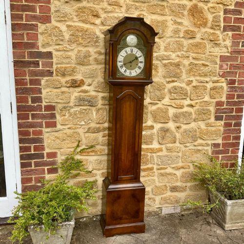 Walnut Grandmother Quarter Chiming Musical Longcase Clock (1 of 17)