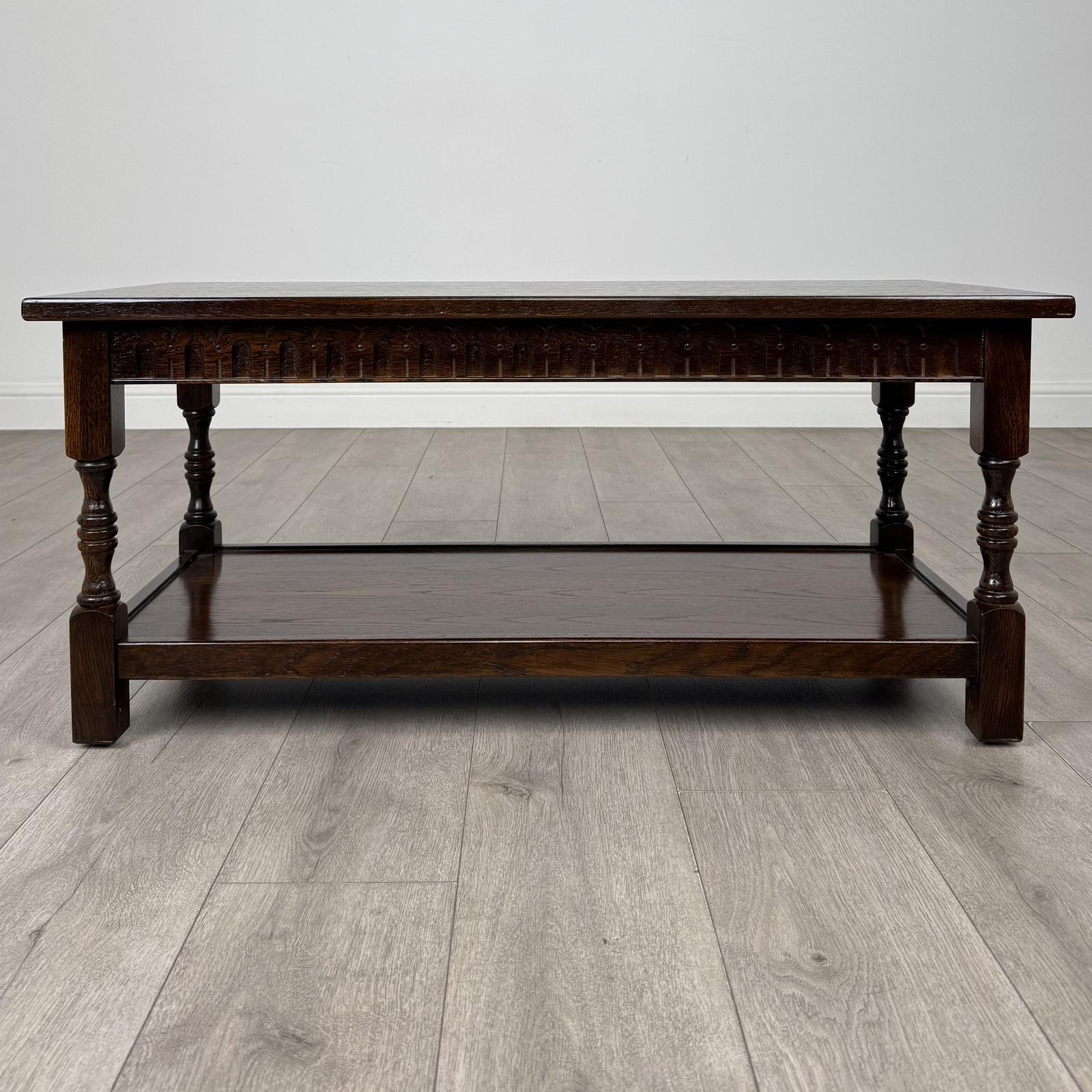 Antique 20th Century Carved Oak Coffee Table (1 of 8) Antique 20th Century Carved Oak Coffee Table (1 of 8)