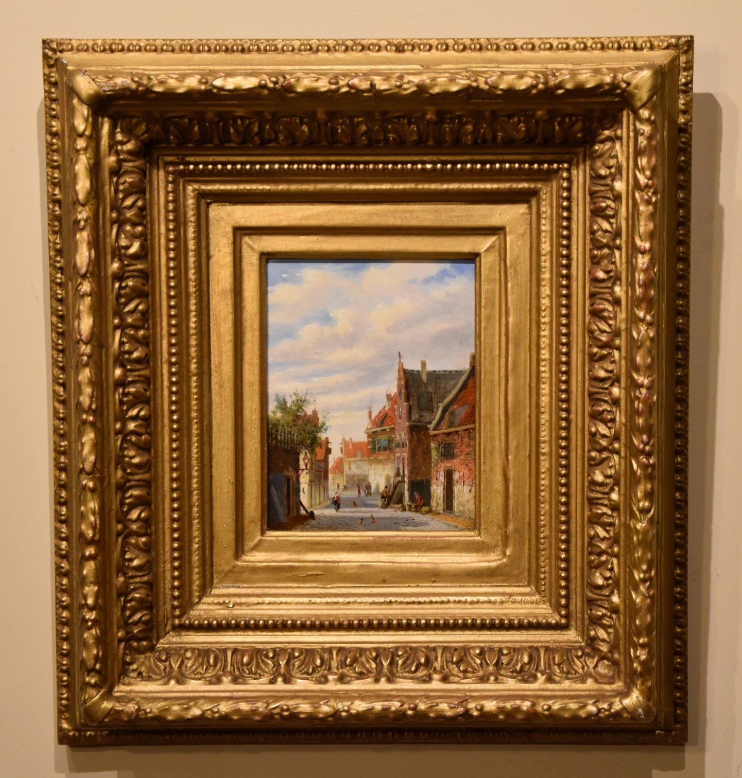 Oil Painting Circle of Petrius Geradus Vertin "Dutch Town Scene" (1 of 5)