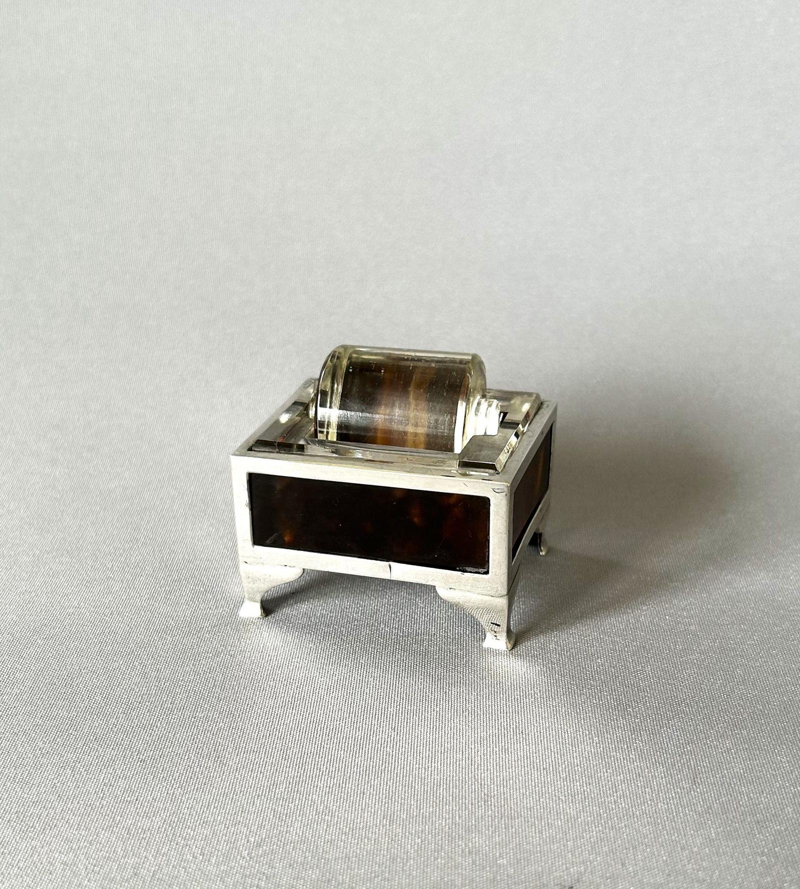 Superb Silver & Glass Stamp Moistener (1 of 8)