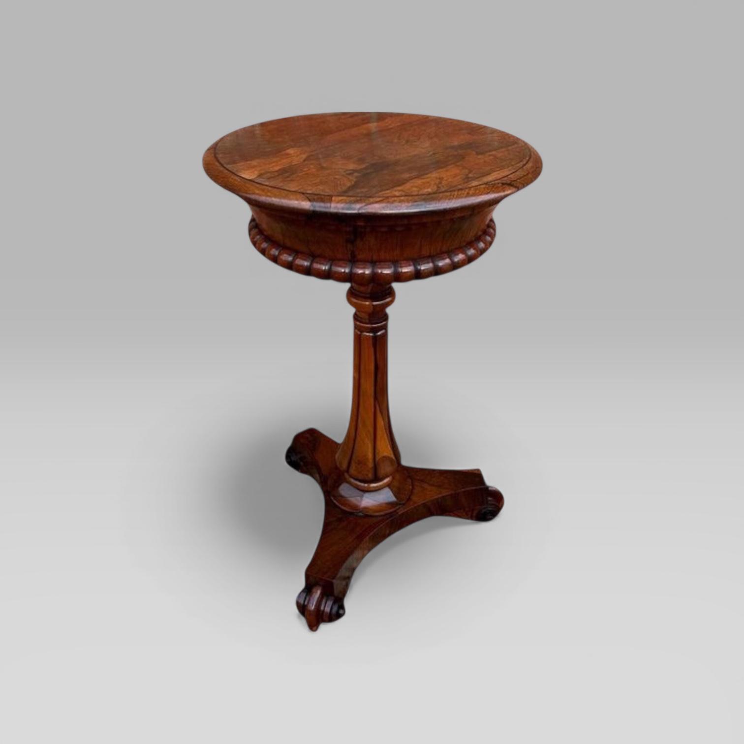 Antique William IV Rosewood Teapoy Occasional Tripod Base Table & Tea Caddies (1 of 6) Antique William IV Rosewood Teapoy Occasional Tripod Base Table & Tea Caddies (1 of 6)