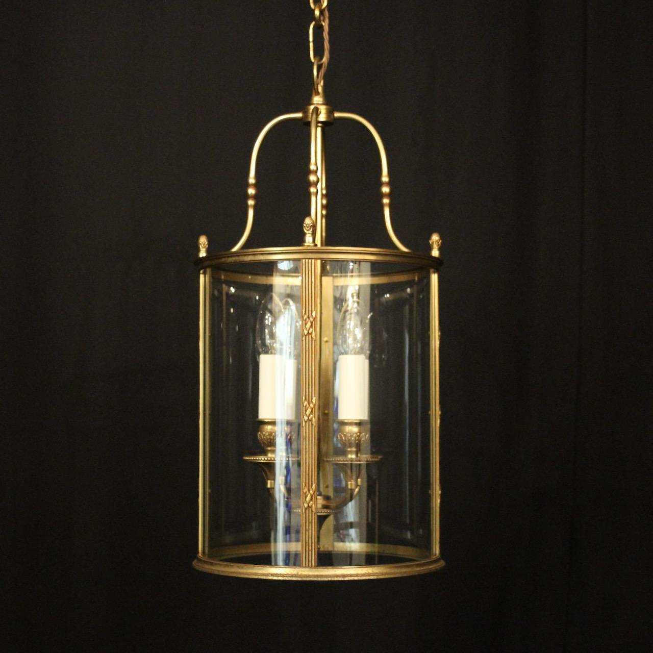 French Gilded Bronze 4 Light Hall Lantern (1 of 10) French Gilded Bronze 4 Light Hall Lantern (1 of 10)