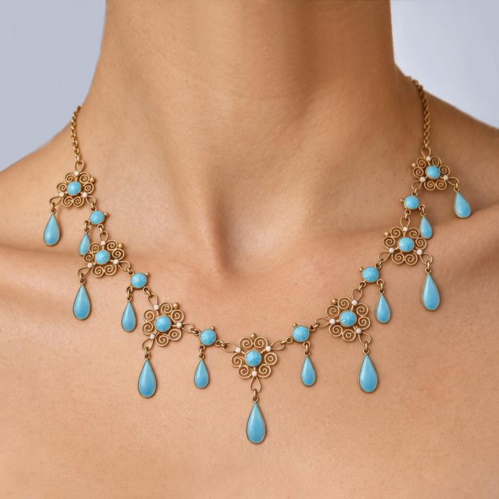 Marius Hammer Art Nouveau Guilloché Enamel Festoon Necklace Silver Gilt Circa 1910 (1 of 11) Marius Hammer Art Nouveau Guilloché Enamel Festoon Necklace Silver Gilt Circa 1910 (1 of 11)