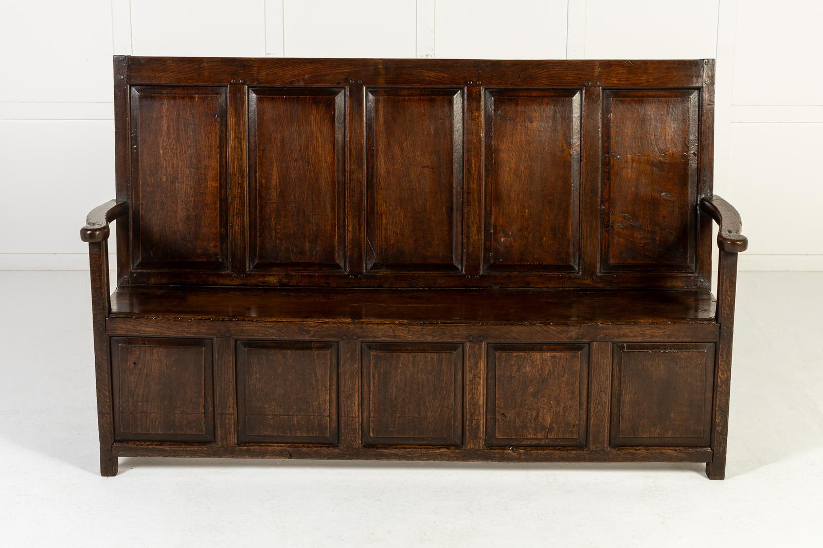 18th Century English Oak Settle (1 of 9)