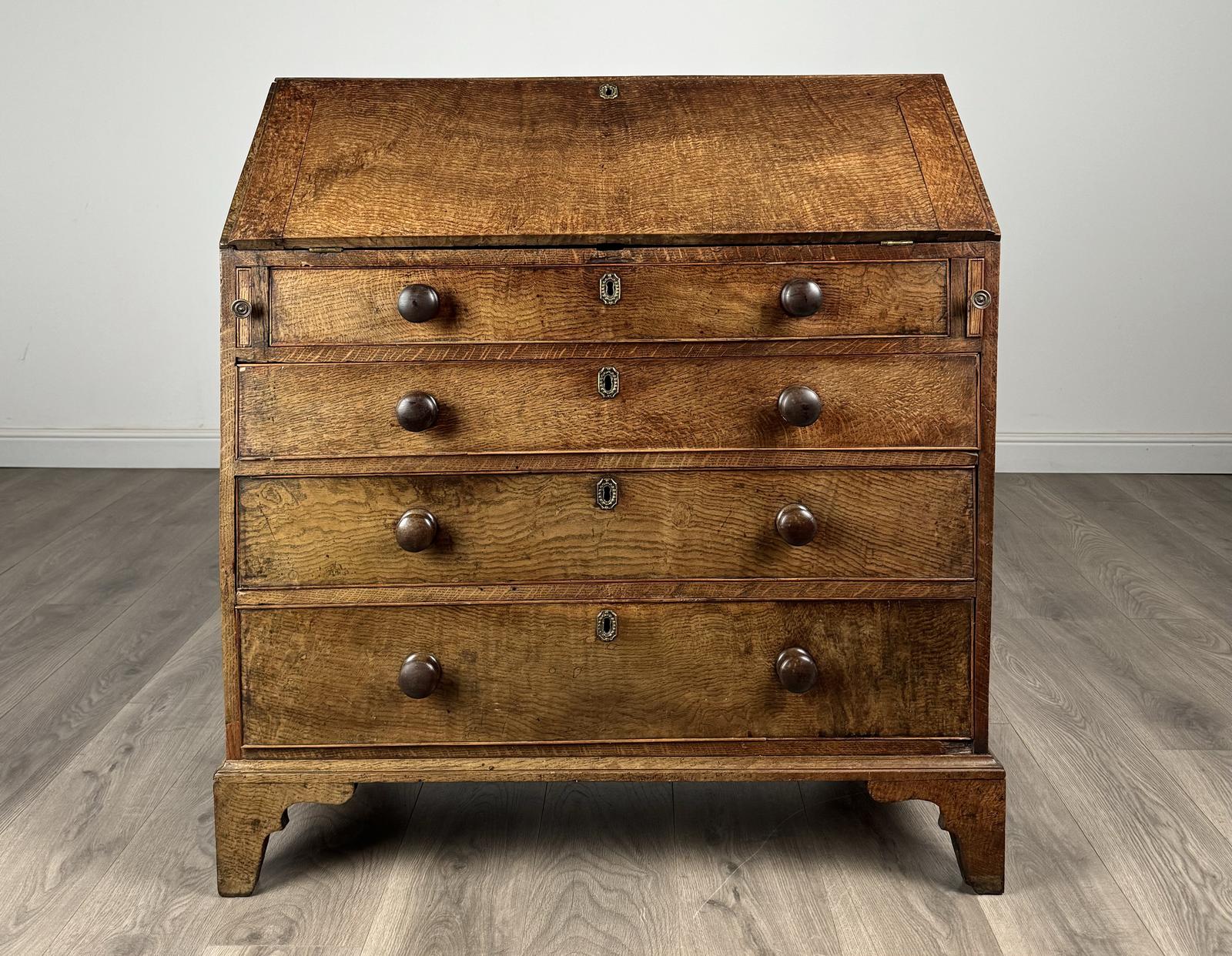 Antique Georgian Good Quality Bureau in Oak (1 of 12) Antique Georgian Good Quality Bureau in Oak (1 of 12)
