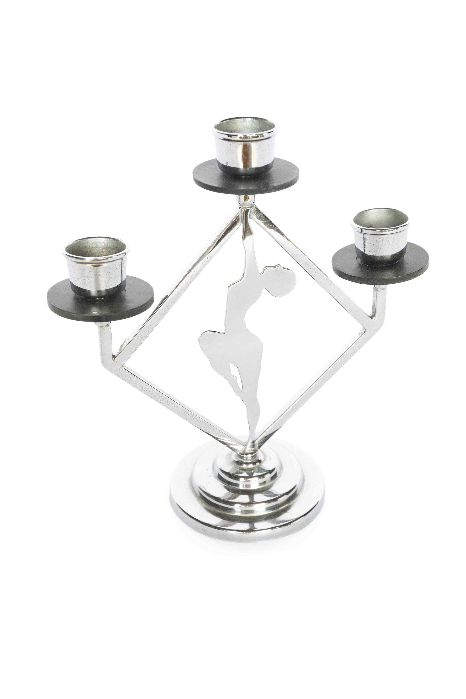 Art Deco Chrome Silhouette Lady Candleabra 1930s (1 of 7) Art Deco Chrome Silhouette Lady Candleabra 1930s (1 of 7)