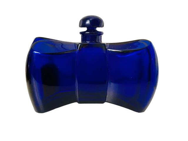 Rare Superb Vintage Baccarat Cobalt Blue Crystal Bow Tie Perfume Scent Bottle For Dawamesk Guerlain c1942 (1 of 9)