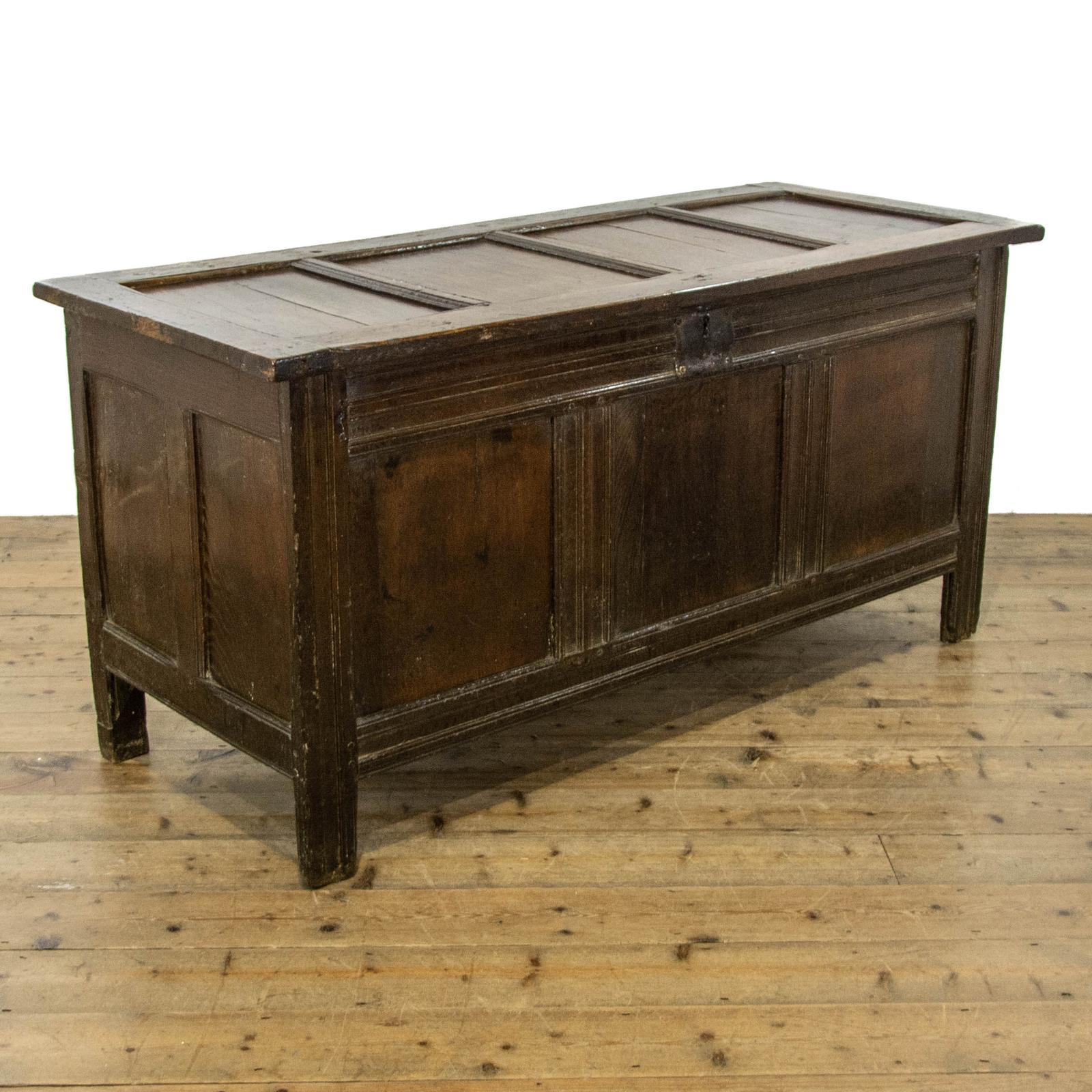 Antique 18th Century Oak Coffer (1 of 12)