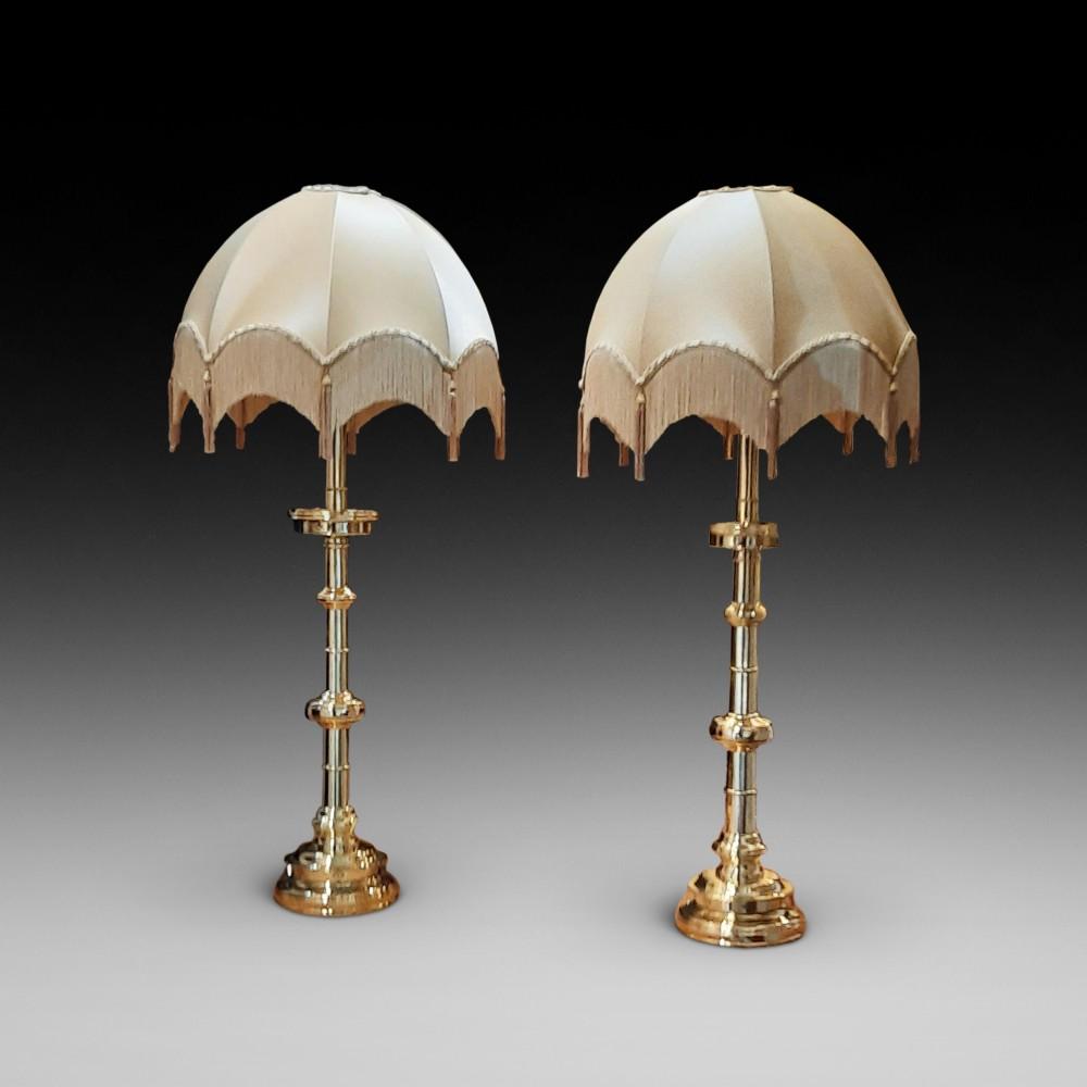 Substantial Pair of Early 19th Century Brass Candlesticks (1 of 6)