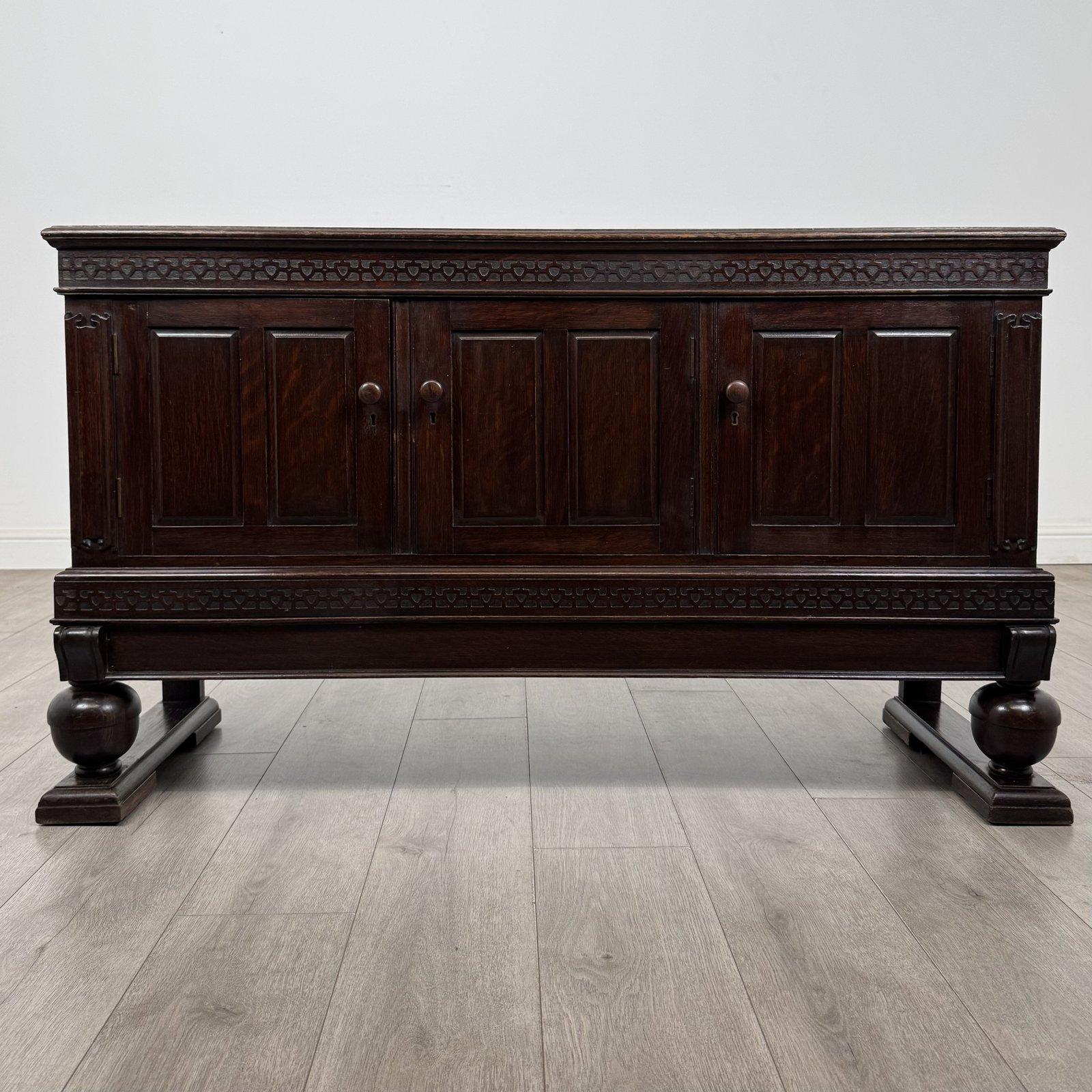 Antique Edwardian Oak Cupboard | Turned Legs | AF-6564 (1 of 10) Antique Edwardian Oak Cupboard | Turned Legs | AF-6564 (1 of 10)
