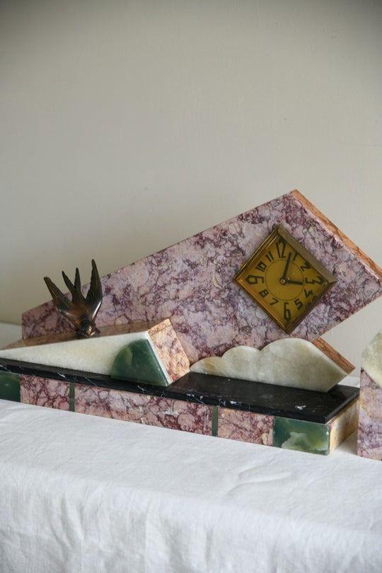 Marble Art Deco Mantle Clock (1 of 12) Marble Art Deco Mantle Clock (1 of 12)
