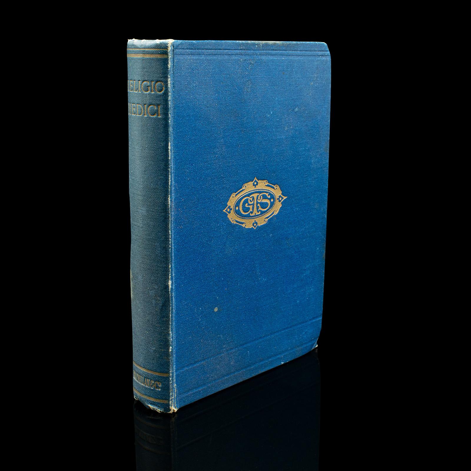 Antique Book, Religio Medici, Sir Thomas Browne, English Language, Dated 1915 (1 of 12)