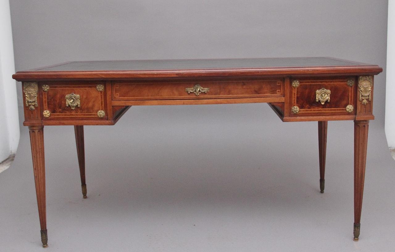 19th Century Antique French Mahogany Desk (1 of 16) 19th Century Antique French Mahogany Desk (1 of 16)