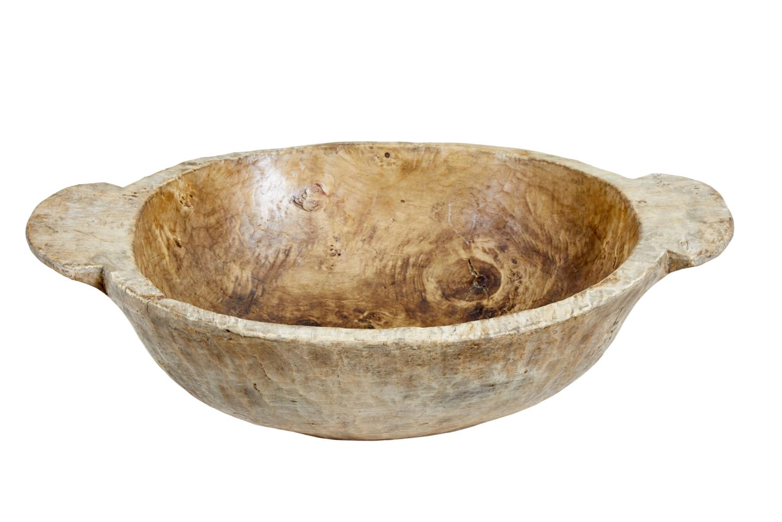 Early 20th Century Large Wooden Bowl (1 of 7)