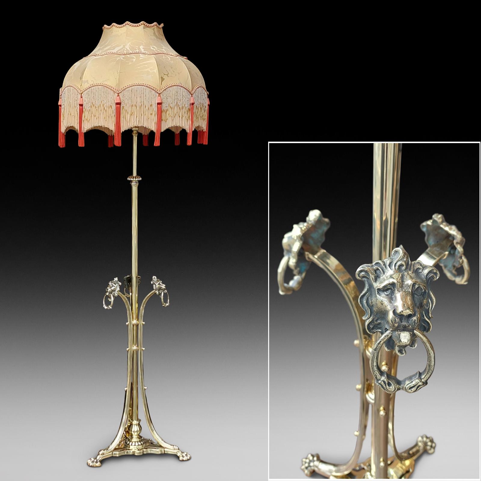 Victorian Brass Adjustable Standard Oil Lamp (1 of 11) Victorian Brass Adjustable Standard Oil Lamp (1 of 11)