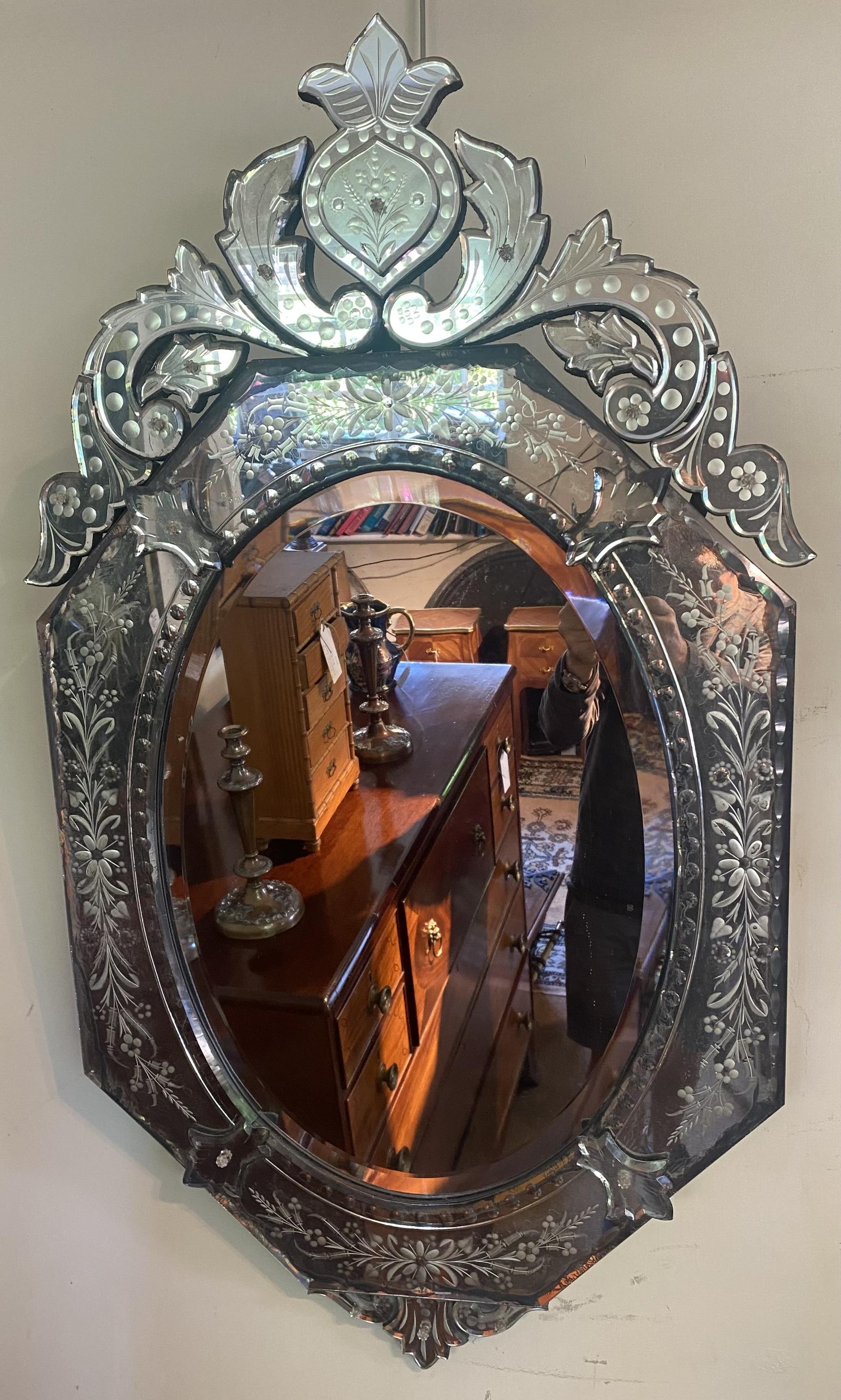 Engraved Venetian Mirror (1 of 6) Engraved Venetian Mirror (1 of 6)