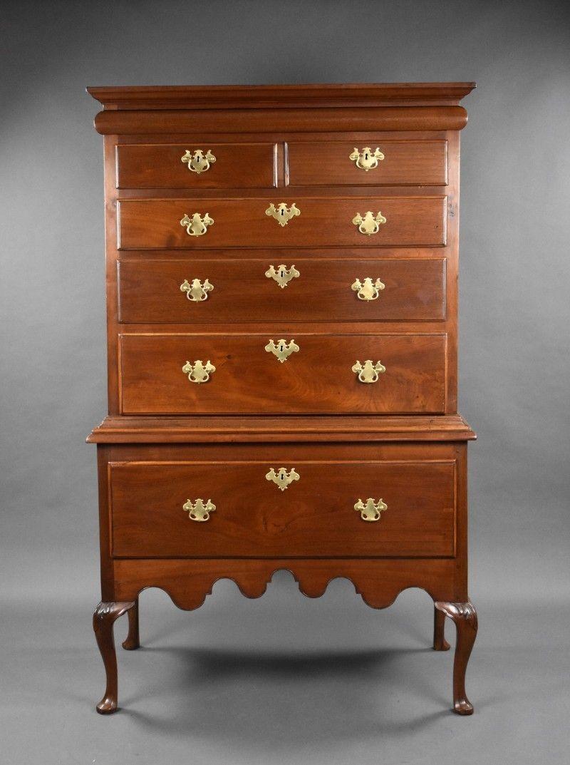 George I Solid Walnut Chest on Stand (1 of 10)