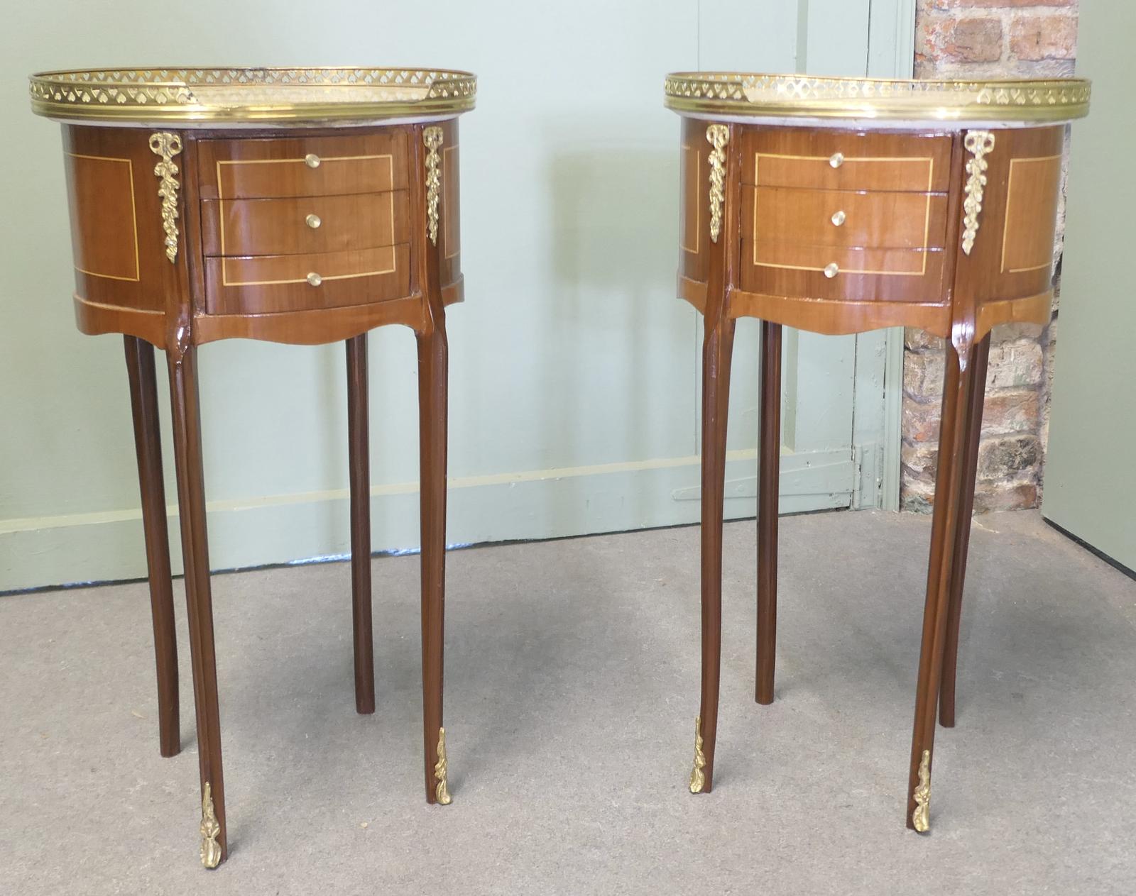 Pair of French Oval Side Tables c.1930 (1 of 7)