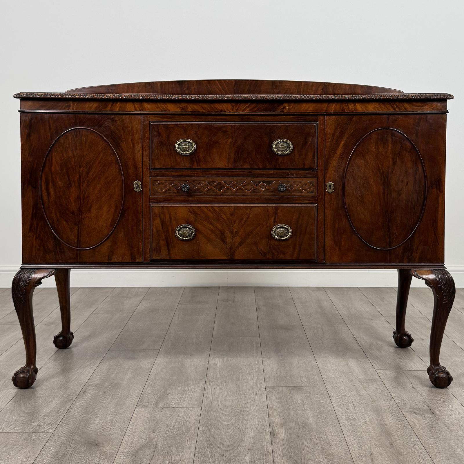 Antique 20th Century Good Quality Sideboard In Mahogany (1 of 11)