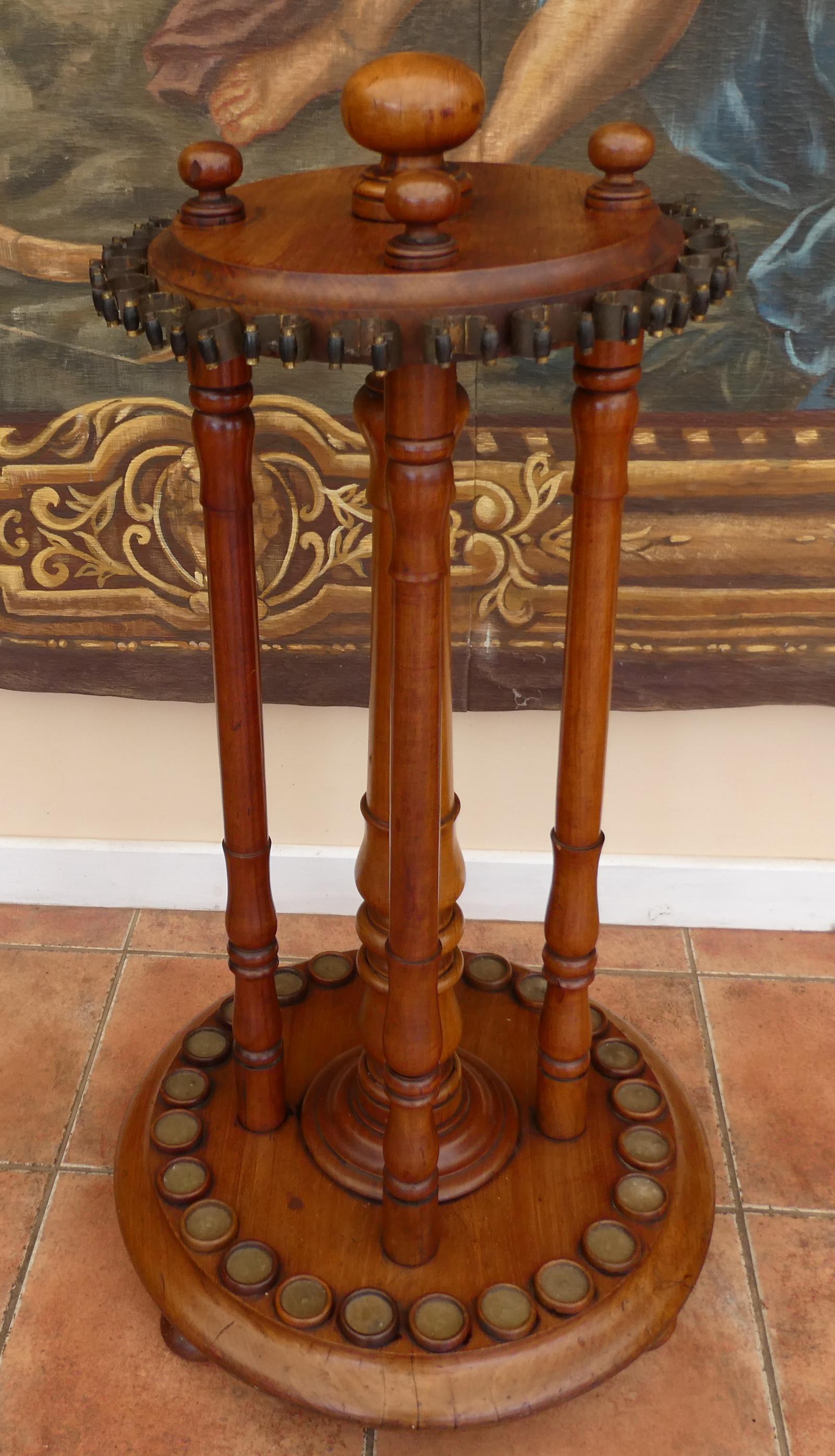 Snooker/billiard Revolving Cue Holder Oak/walnut 1880 (1 of 6) Snooker/billiard Revolving Cue Holder Oak/walnut 1880 (1 of 6)
