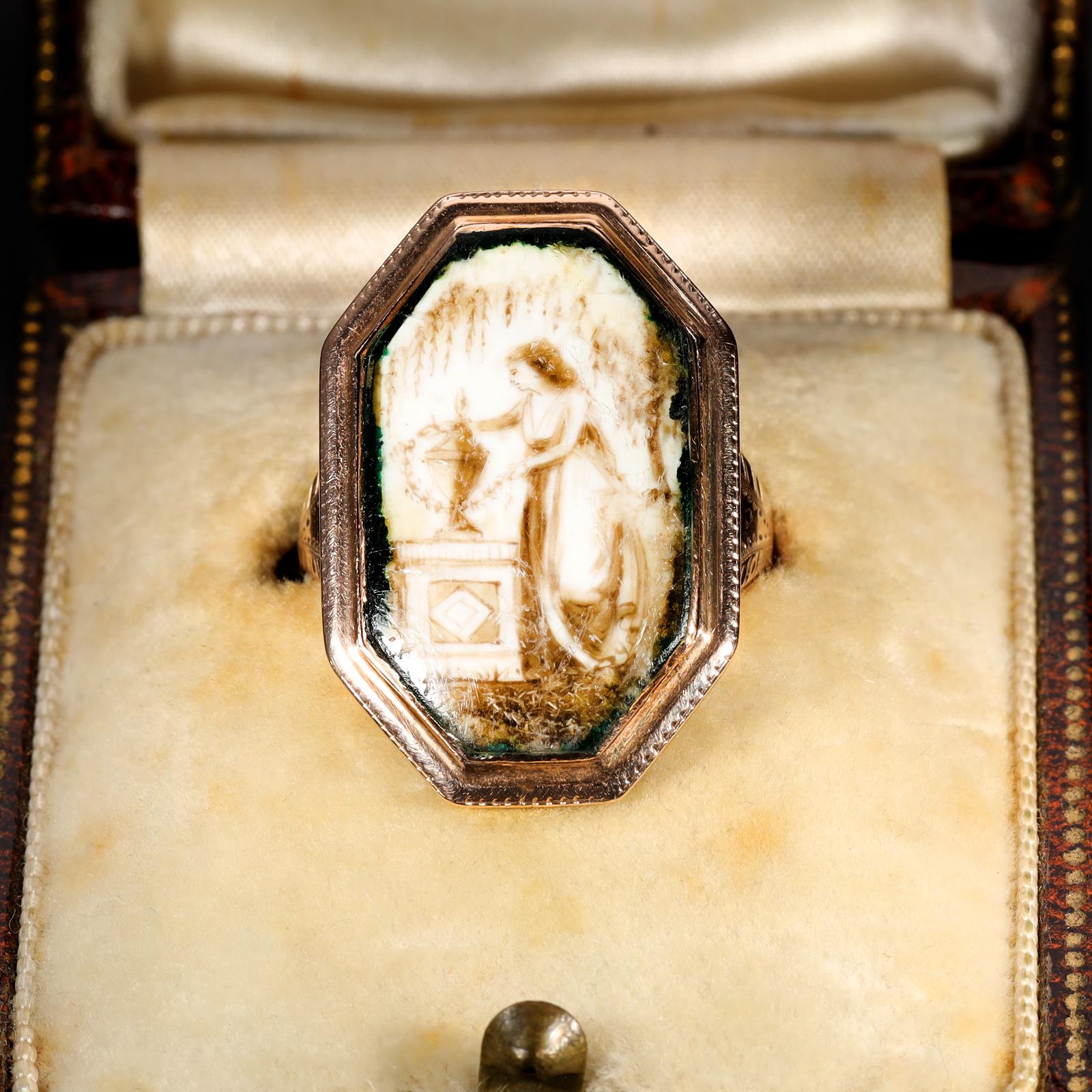 The Antique Georgian Urn and Willow Mourning Ring (1 of 6)