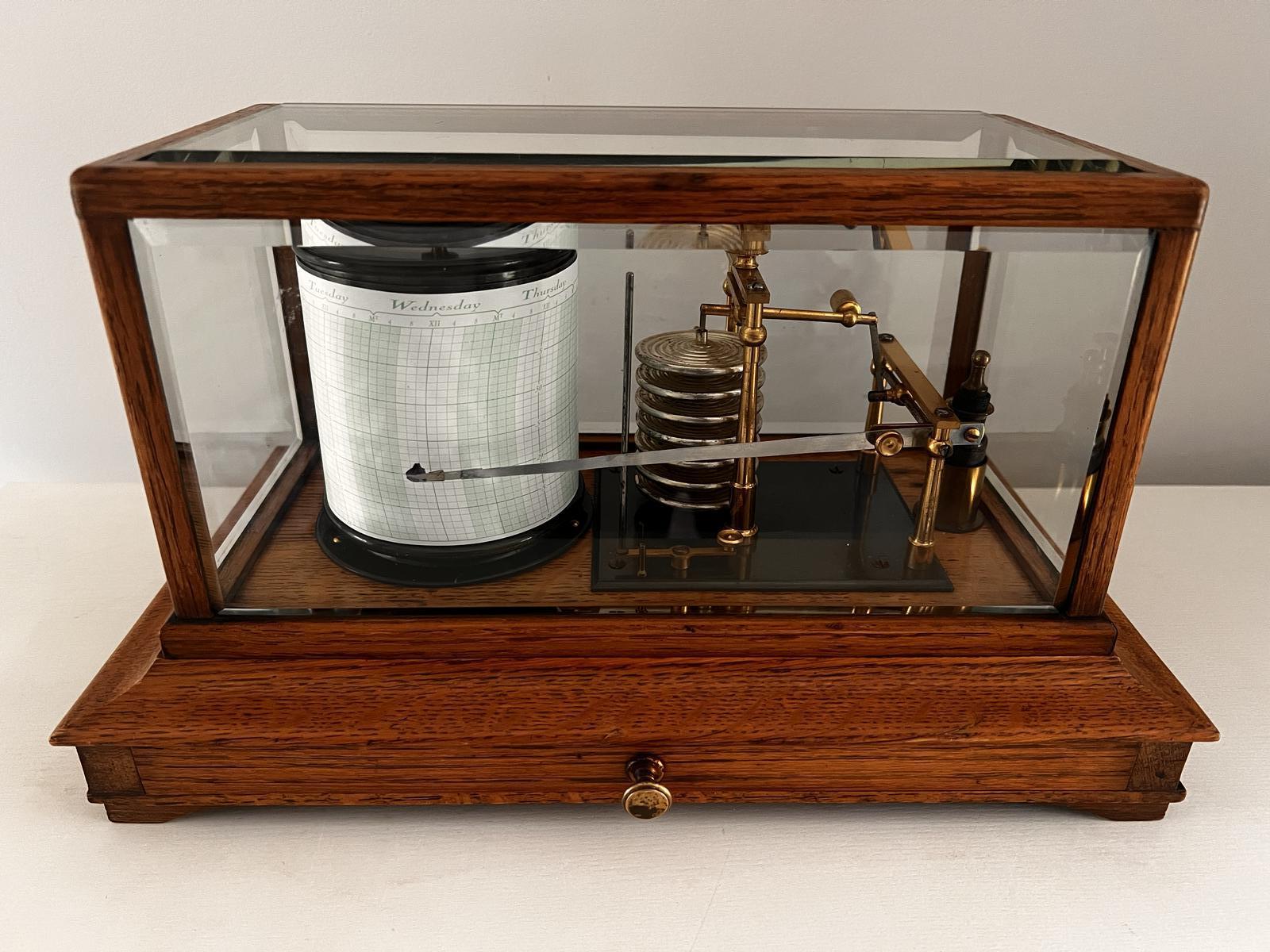 Barograph in Golden Oak, Circa 1930s (1 of 6)