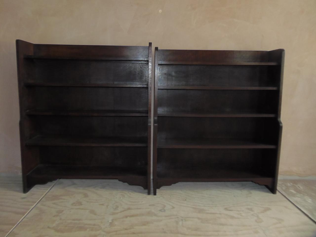 Pair of Dark Oak Bookshelves (1 of 12) Pair of Dark Oak Bookshelves (1 of 12)