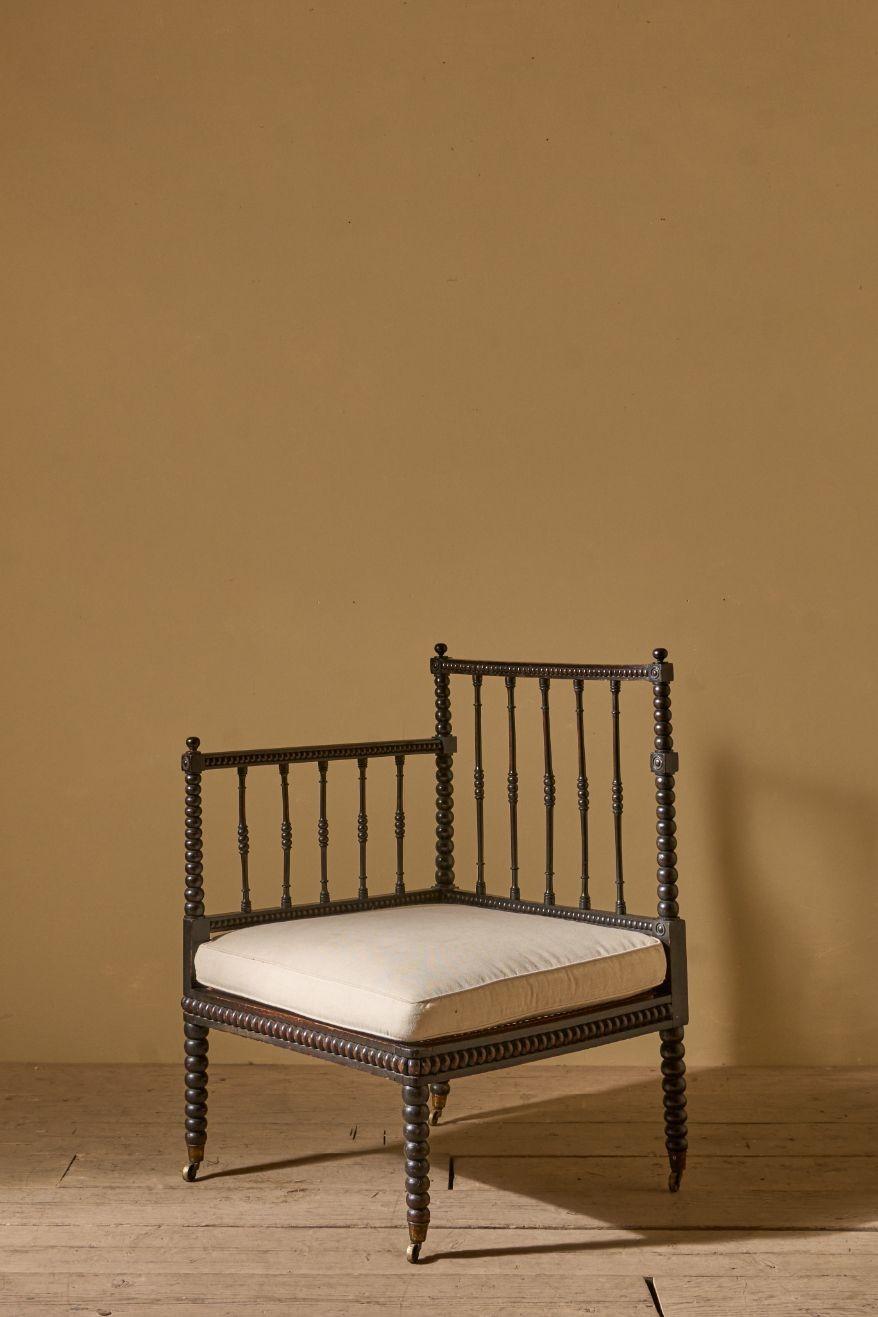19th Century Ebonised Bobbin Corner Chair (1 of 8) 19th Century Ebonised Bobbin Corner Chair (1 of 8)