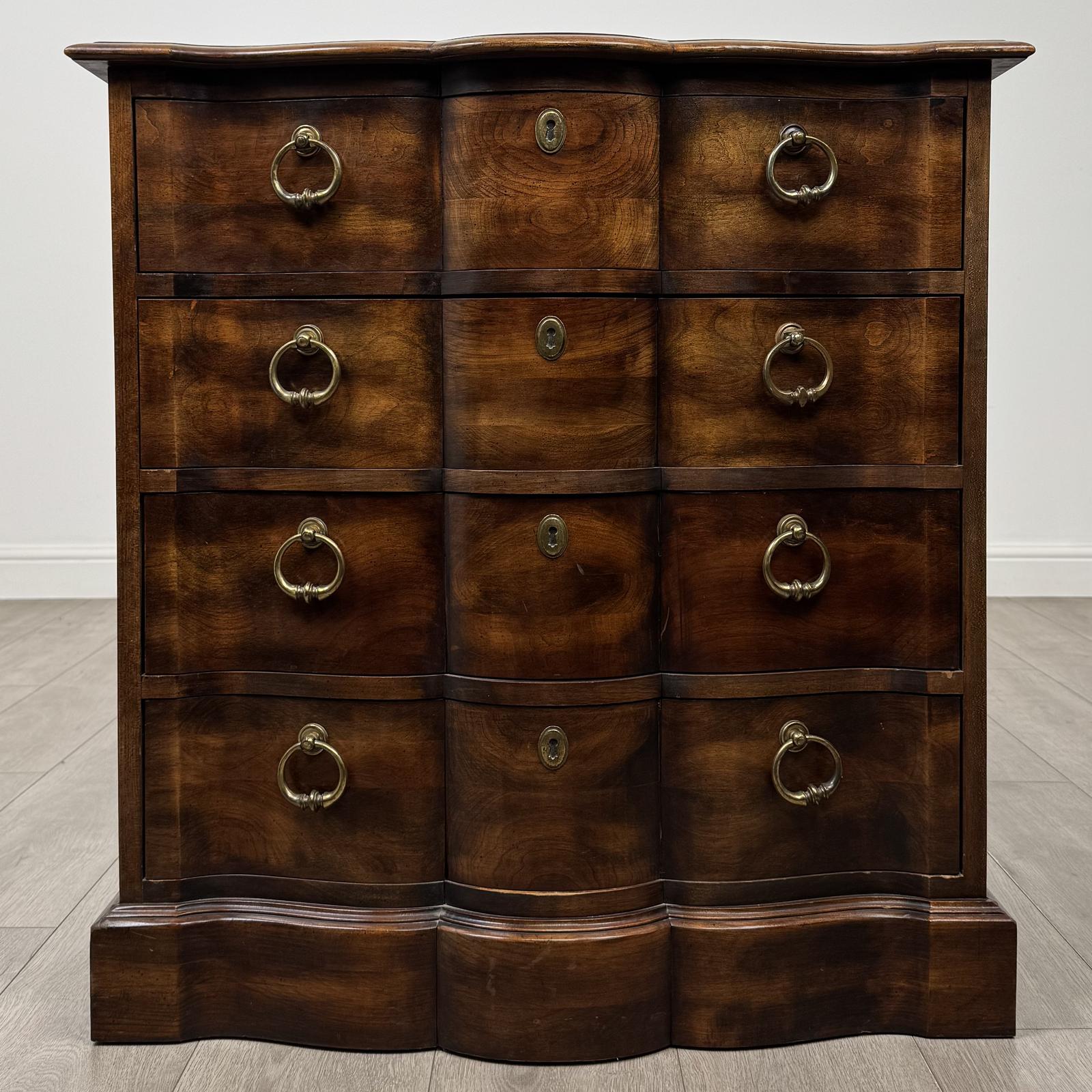 Vintage 20th Century Serpentine Chest Of Drawers In Hardwood (1 of 11) Vintage 20th Century Serpentine Chest Of Drawers In Hardwood (1 of 11)