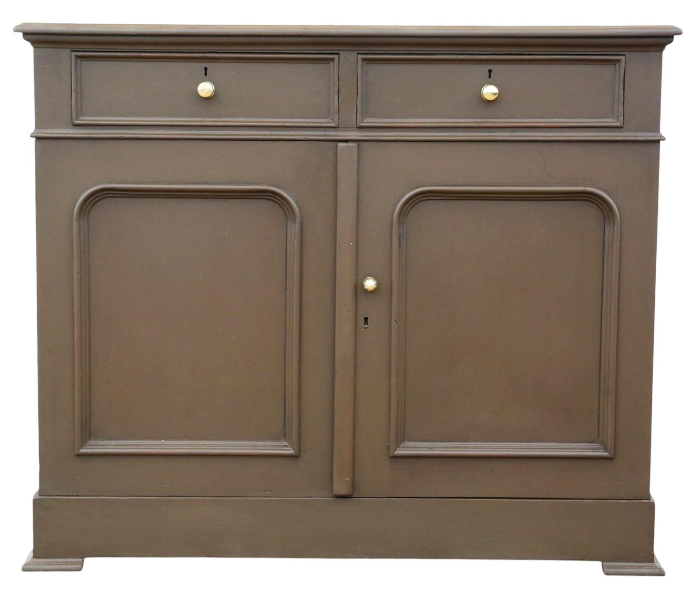 Quality Antique Chocolate Painted Cupboard Sideboard 19th Century (1 of 10) Quality Antique Chocolate Painted Cupboard Sideboard 19th Century (1 of 10)